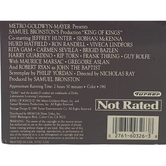 Jeffrey Hunter - King of Kings Movie VHS 1996 2-Tape Set MGM UA Home Video New - Picture 7 of 9